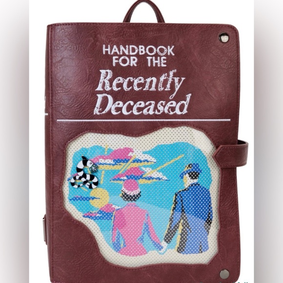 Loungefly Handbags - NWT Loungefly Beetlejuice Handbook for the recently deceased pin backpack